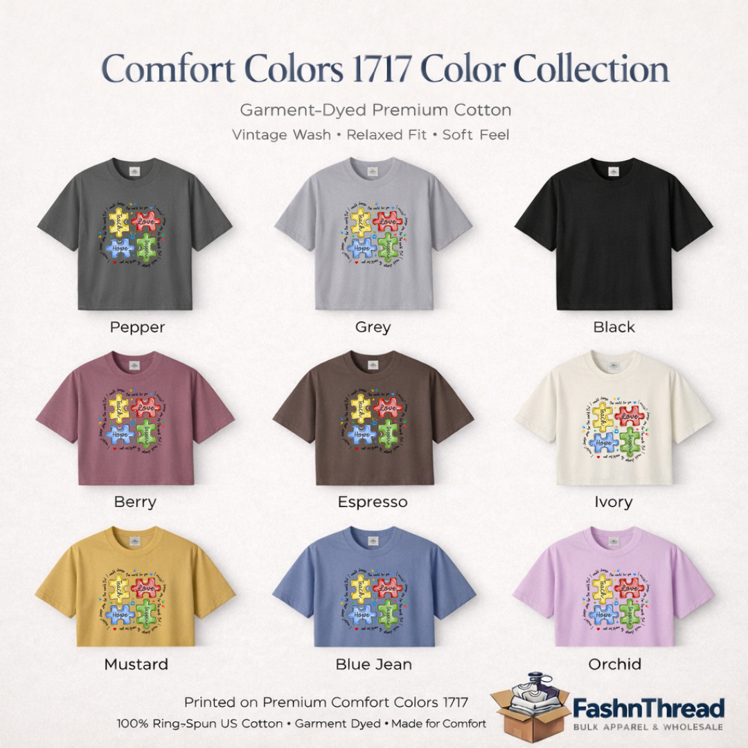 Autism Support Puzzle Pieces Graphic Tee