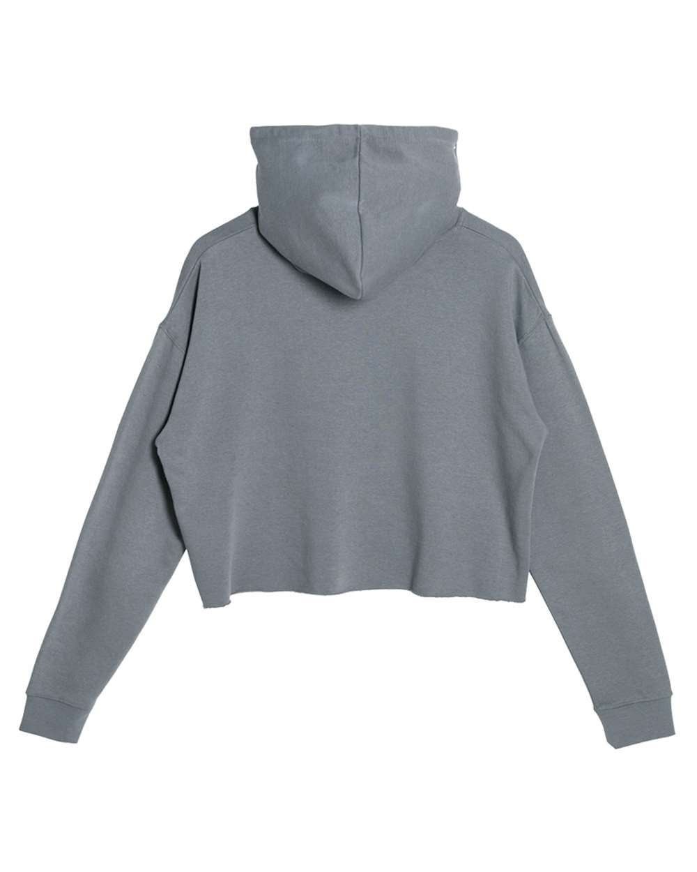 Womens Cropped Fleece Hooded Sweatshirt