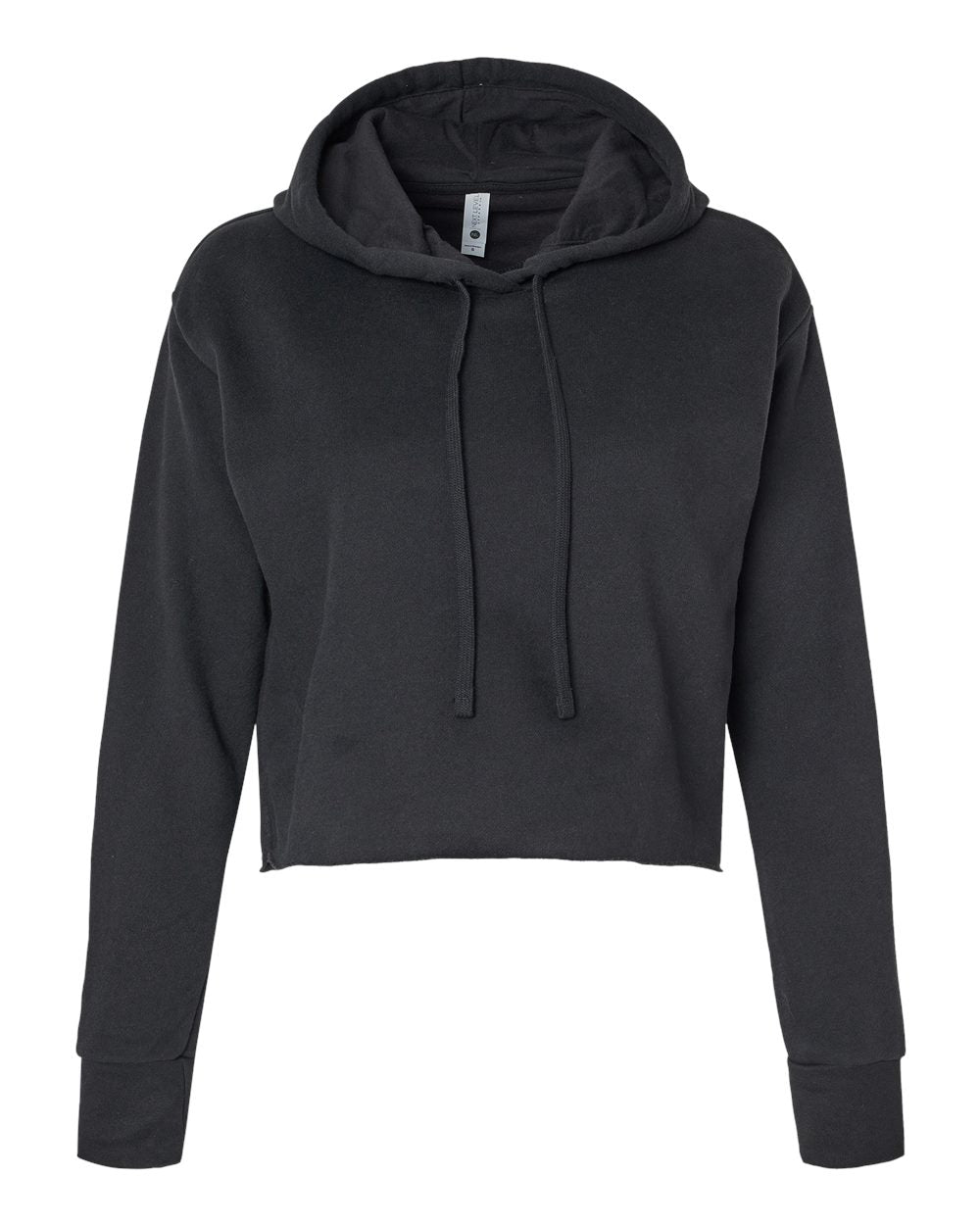 Women’s Sueded Raw Edge Cropped Fleece Hoodie