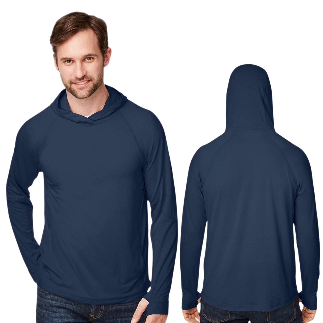 Unisex Stretch Performance Hooded Long Sleeve Tee