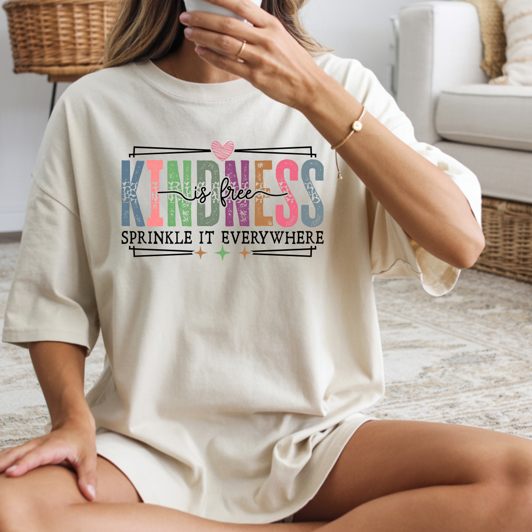 Kindness Is Free Inspirational Graphic Tee