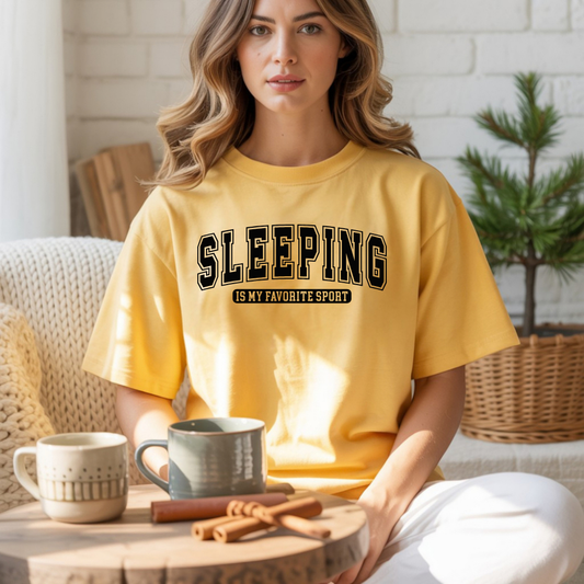 Funny Sleeping Is My Favorite Sport Graphic Tee