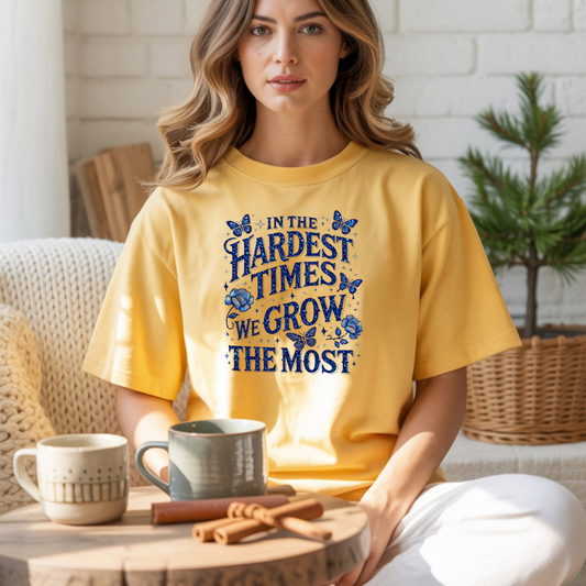 Inspirational Growth Quote Butterfly Graphic Tee