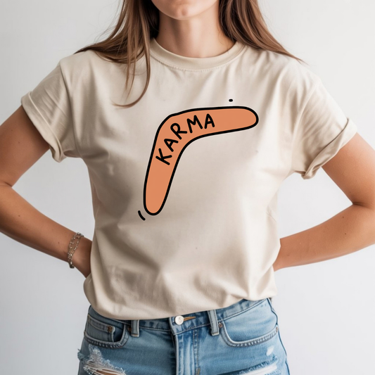 Funny Karma Boomerang Humor Graphic Tee