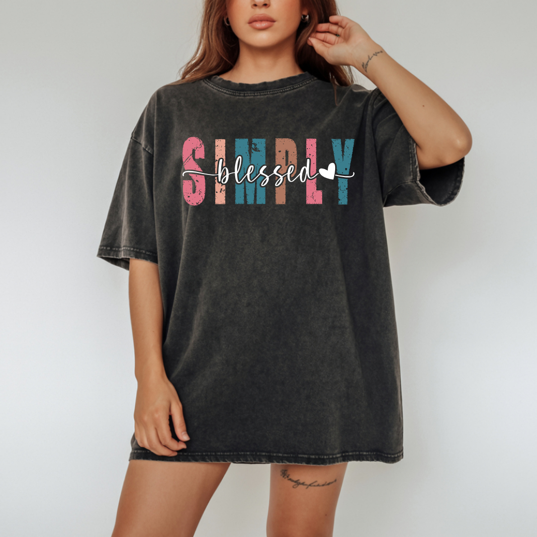Simply Blessed Inspirational Graphic Tee