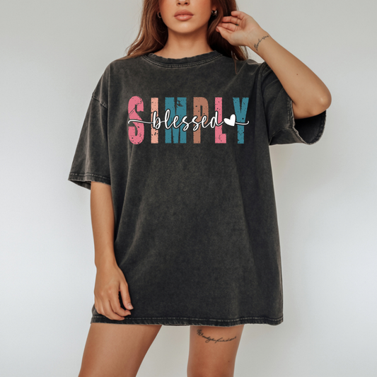 Simply Blessed Inspirational Graphic Tee
