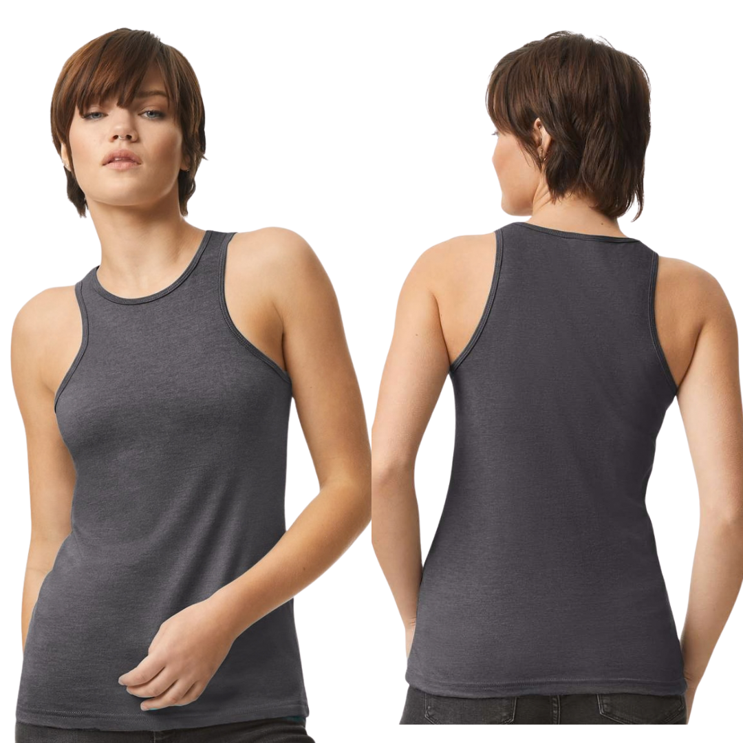 Womens CVC Tank Soft Cotton Blend Fitted