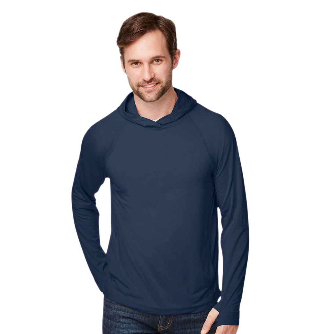 Unisex Stretch Performance Hooded Long Sleeve Tee