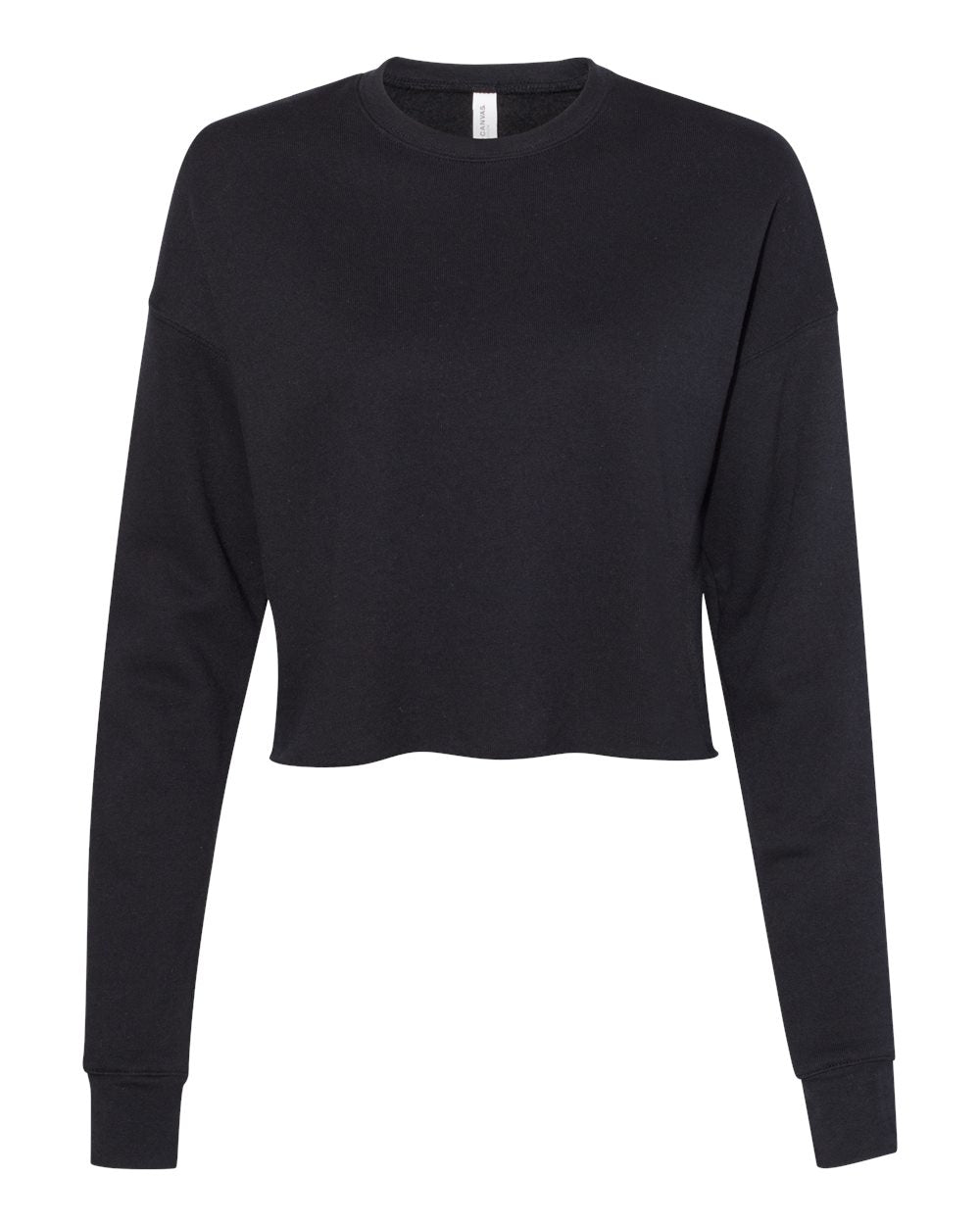 Ladies Cropped Fleece Pullover Crewneck