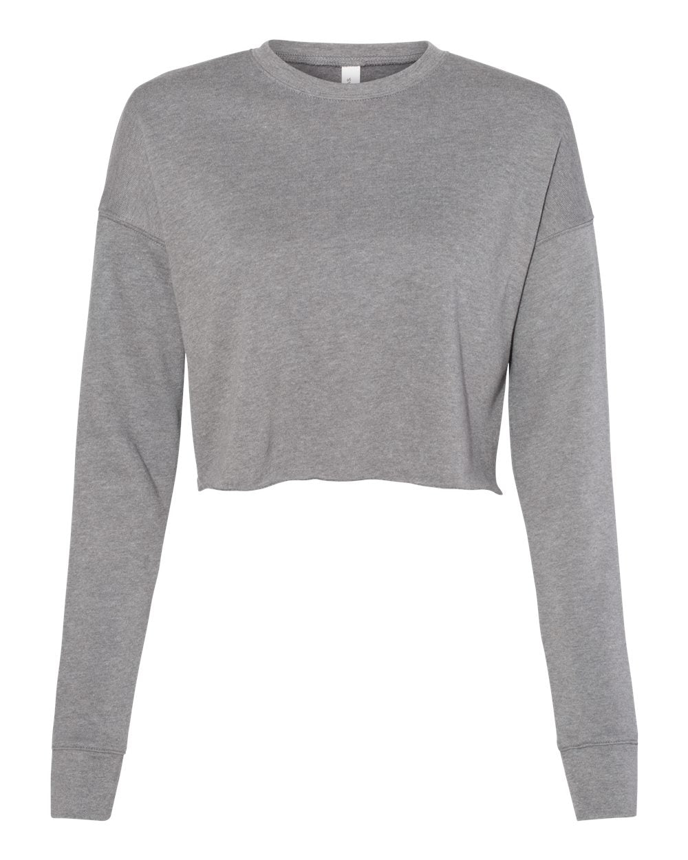 Ladies Cropped Fleece Pullover Crewneck