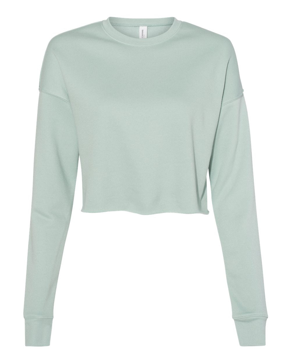 Ladies Cropped Fleece Pullover Crewneck