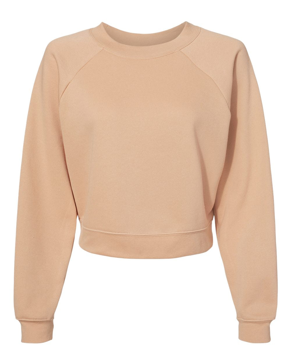 Womens Crop Raglan Fleece Crewneck