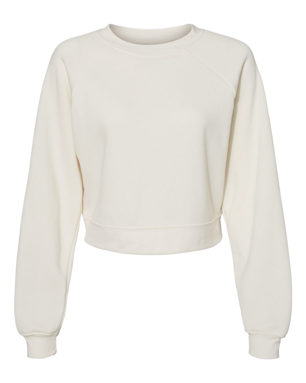 Womens Crop Raglan Fleece Crewneck