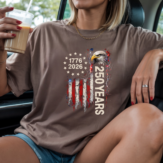 USA Patriotic Eagle Flag Vintage Freedom Graphic Tee