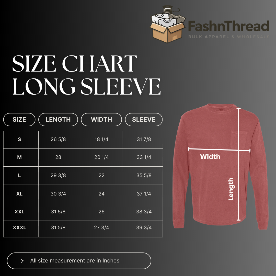 Premium Heavyweight Long Sleeve Pocket Tee Unisex Fit