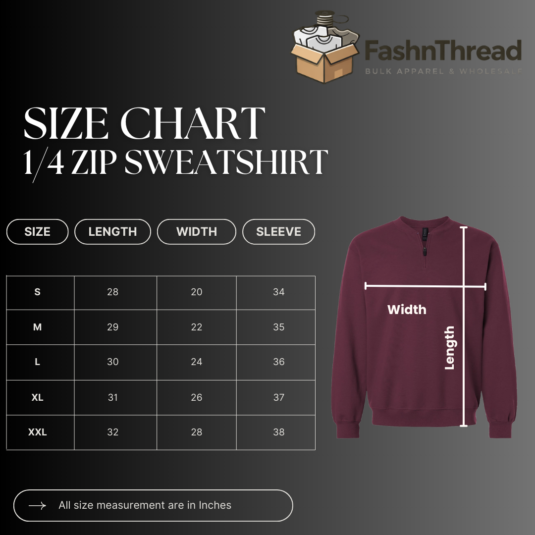 Unisex Midweight 1/4 Zip Sweatshirt