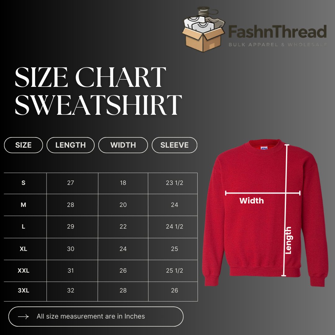 Soft Cotton Blend Crewneck Sweatshirt Unisex Fit