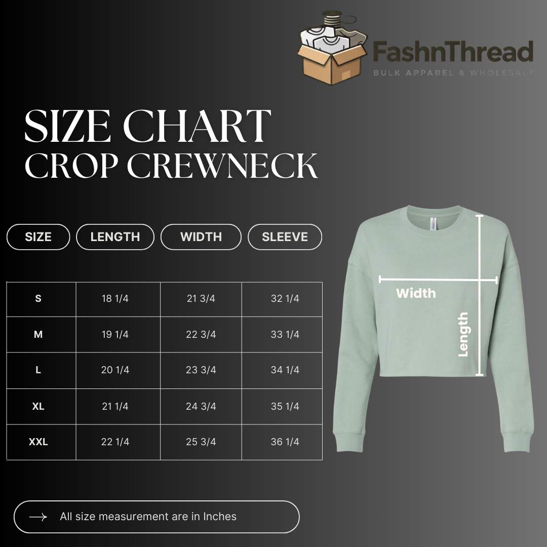 Womens Lightweight Cropped Crewneck Sweatshirt