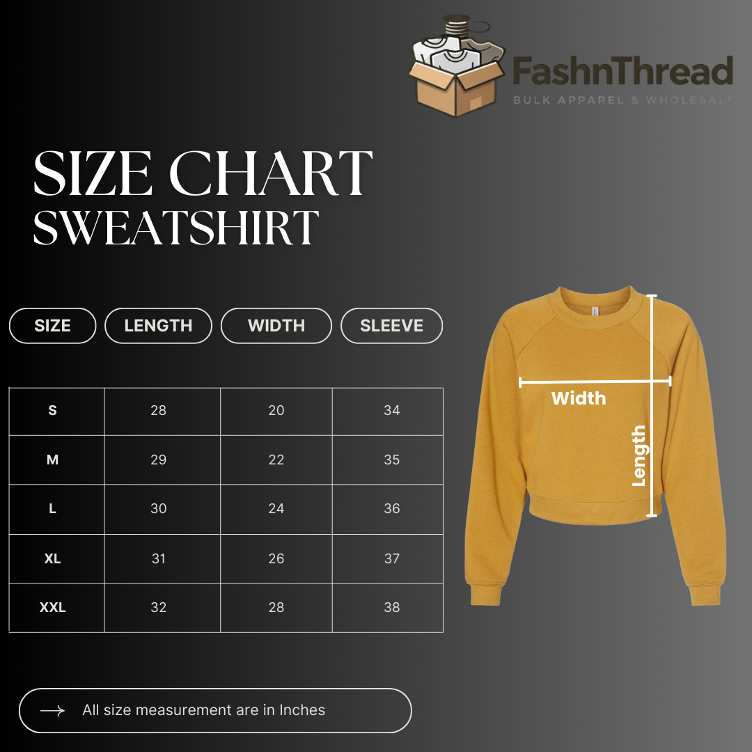 Womens Crop Raglan Fleece Crewneck