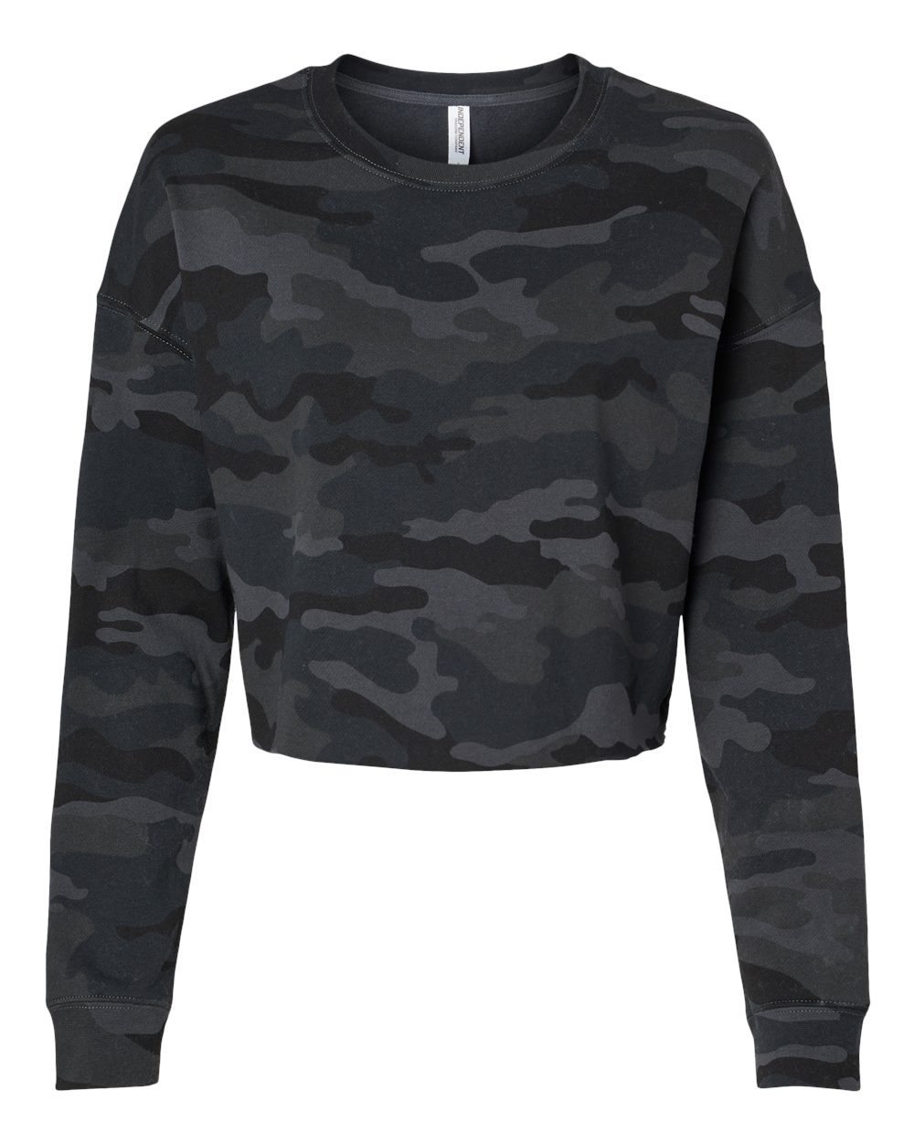 Womens Lightweight Cropped Crewneck Sweatshirt