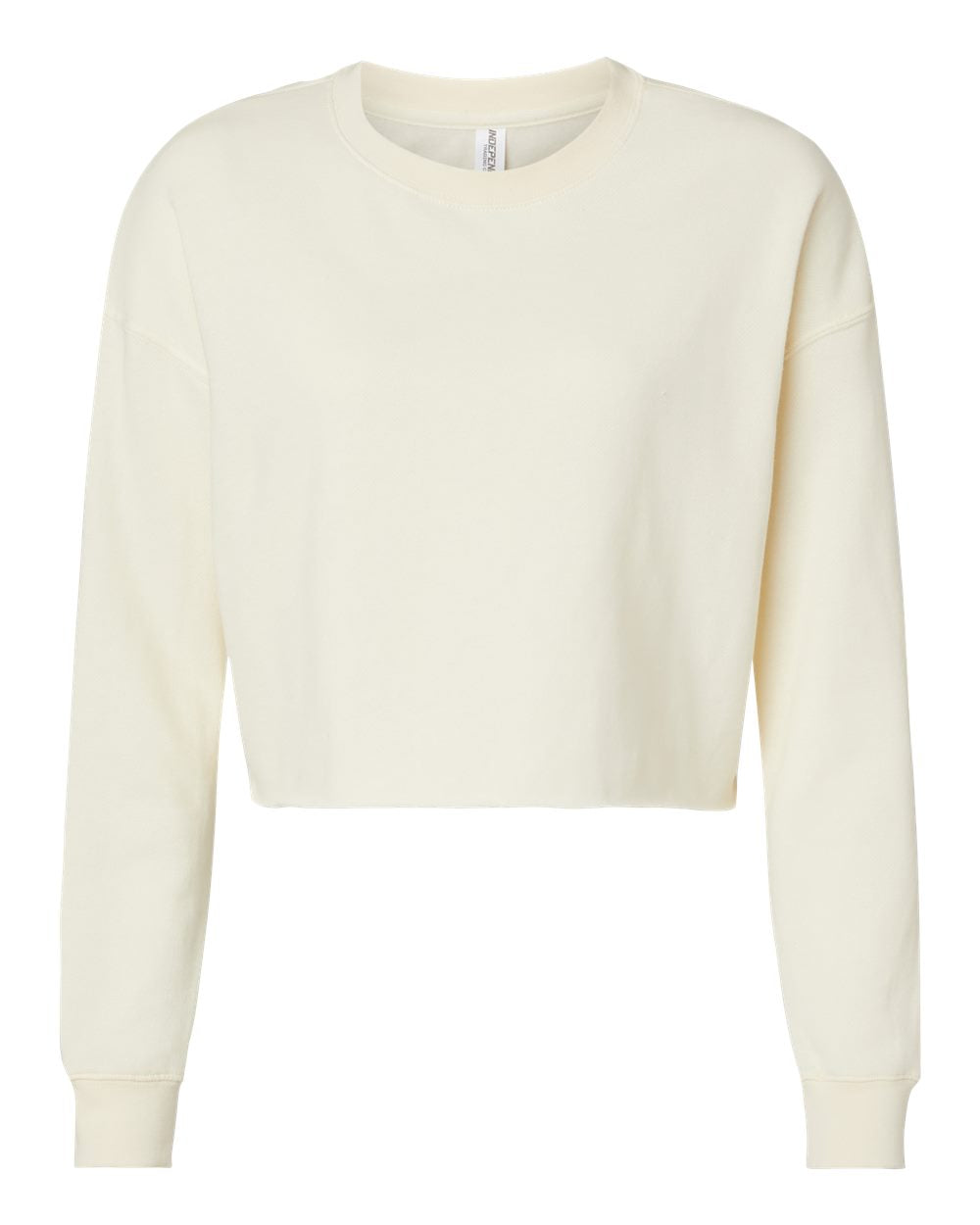 Womens Lightweight Cropped Crewneck Sweatshirt
