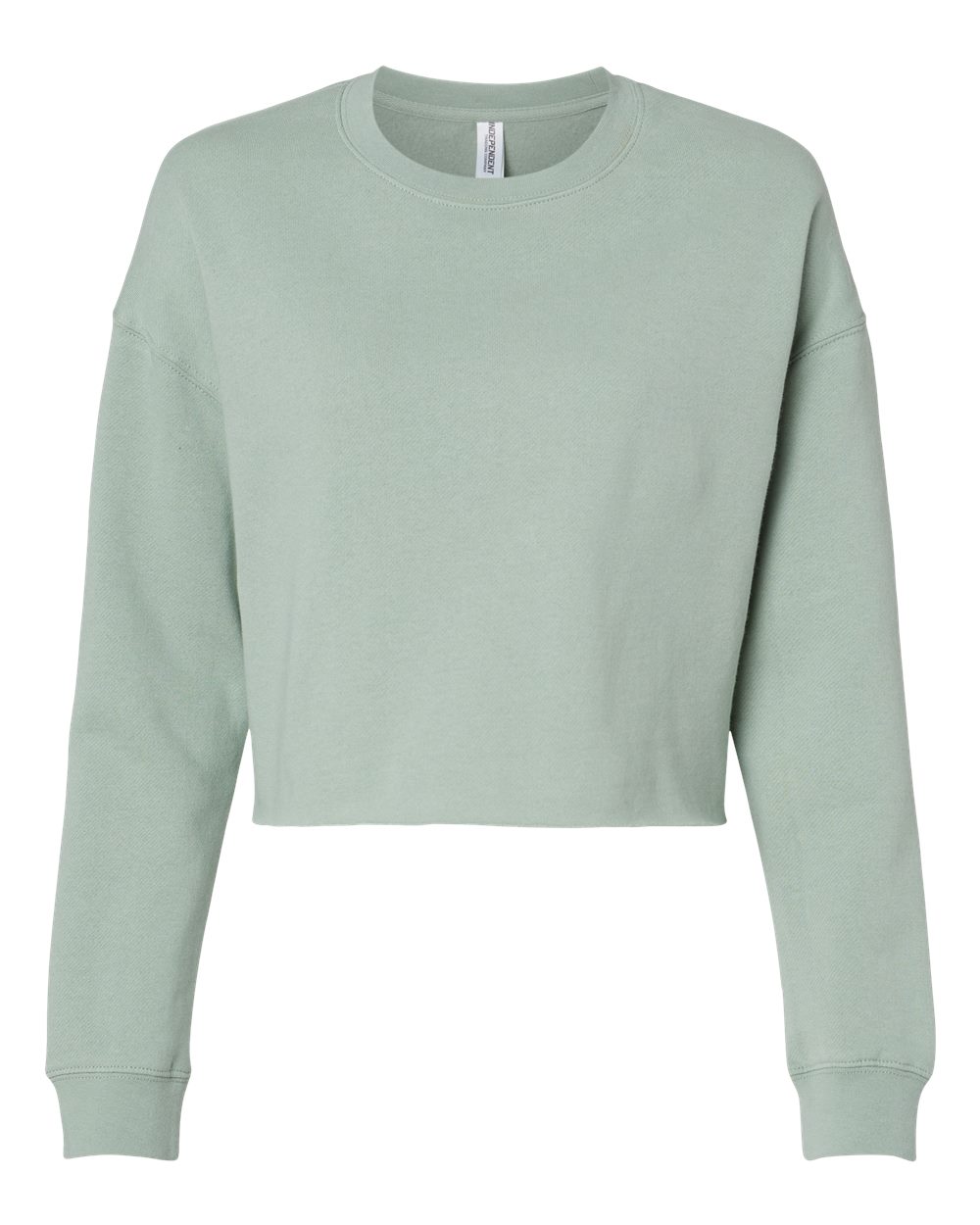 Womens Lightweight Cropped Crewneck Sweatshirt