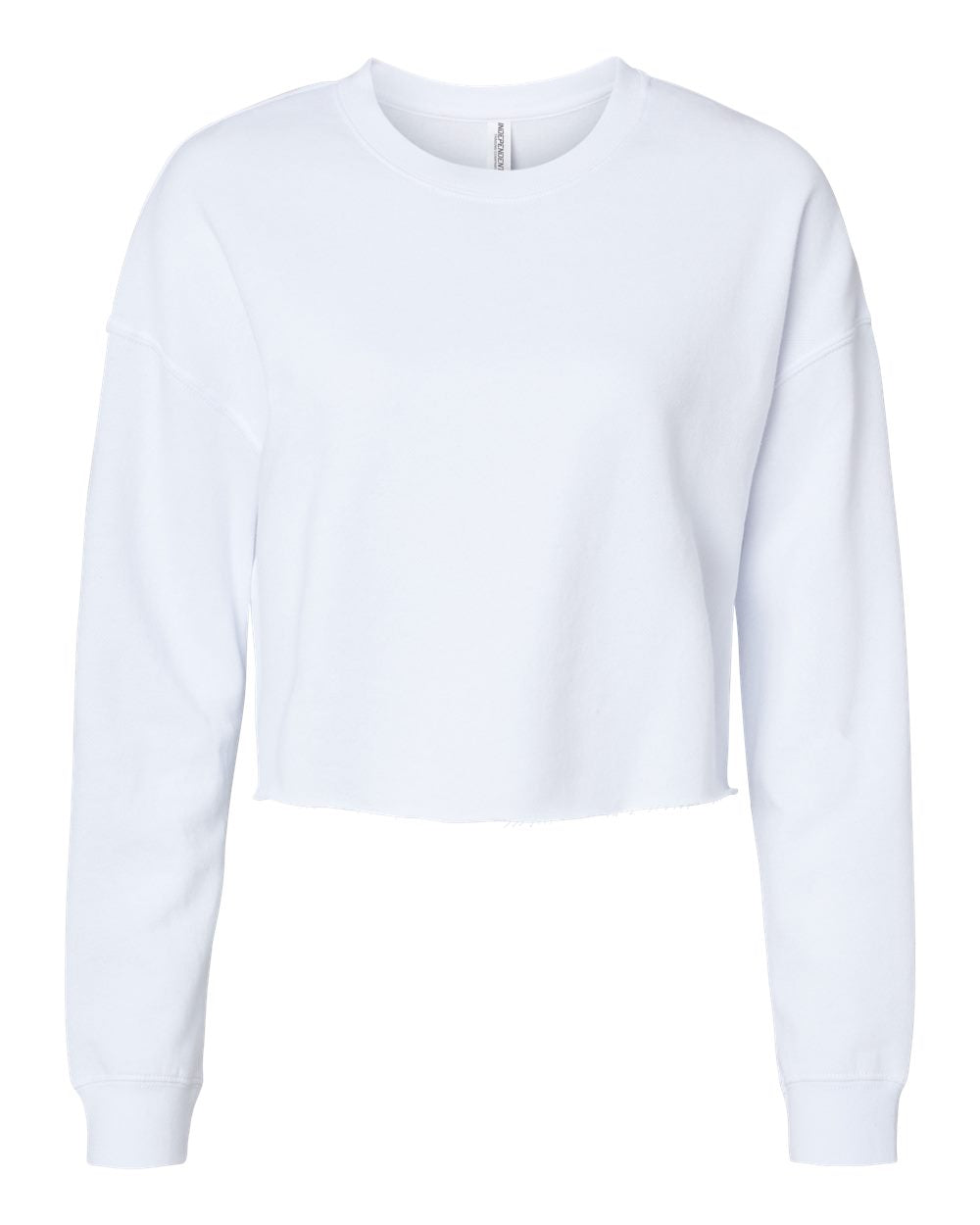 Womens Lightweight Cropped Crewneck Sweatshirt