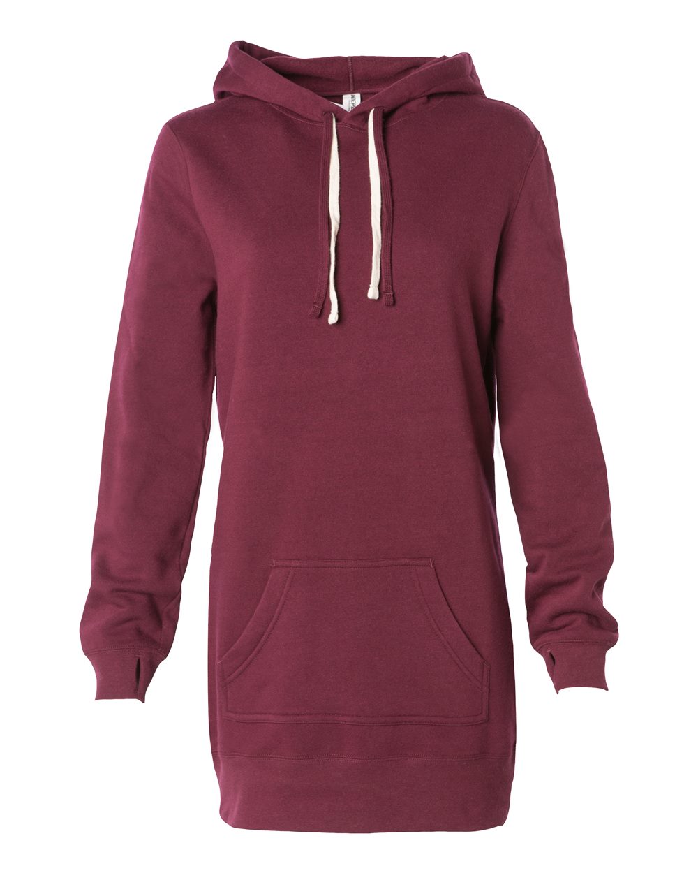 Women’s Slim Fit Hooded Sweatshirt Dress with Thumbholes