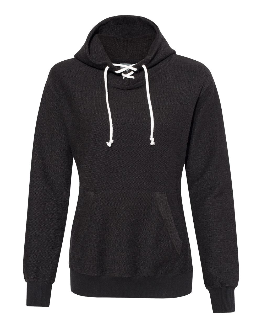 Women’s French Terry Lace-Up Scuba Hooded Sweatshirt