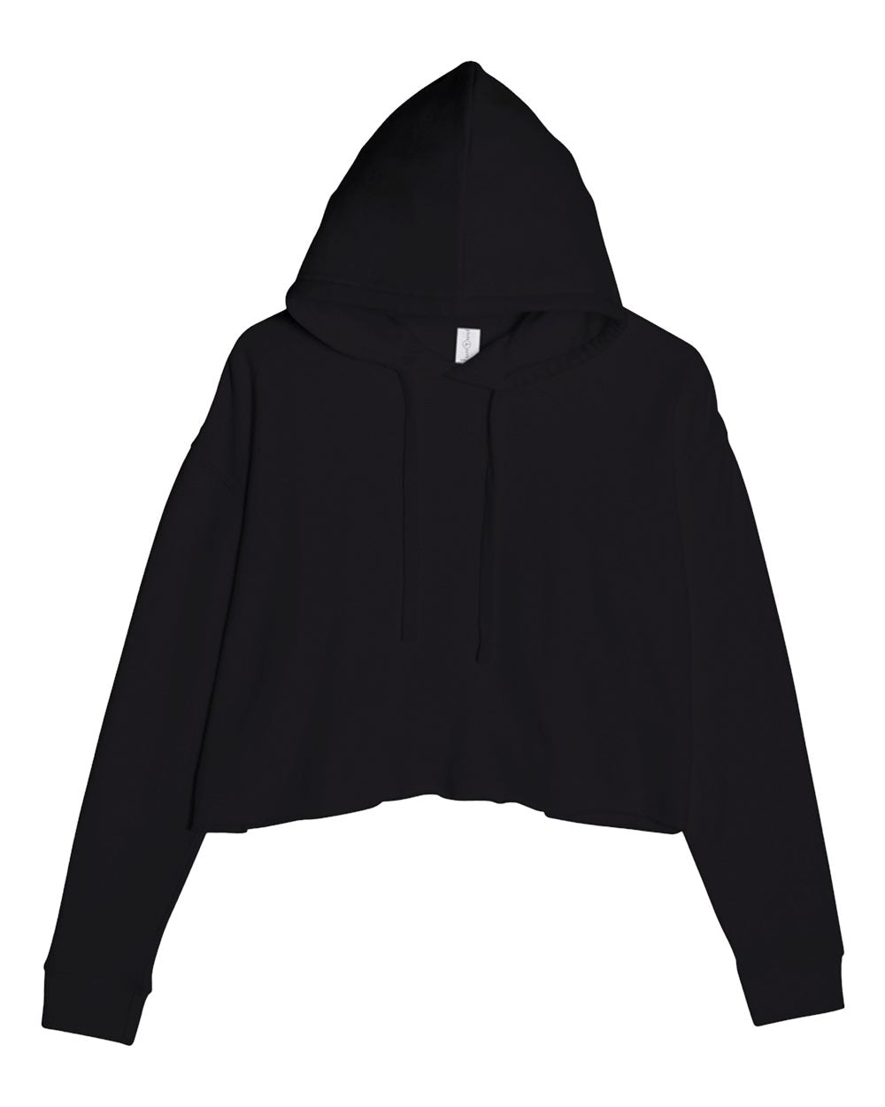Womens Cropped Fleece Hooded Sweatshirt