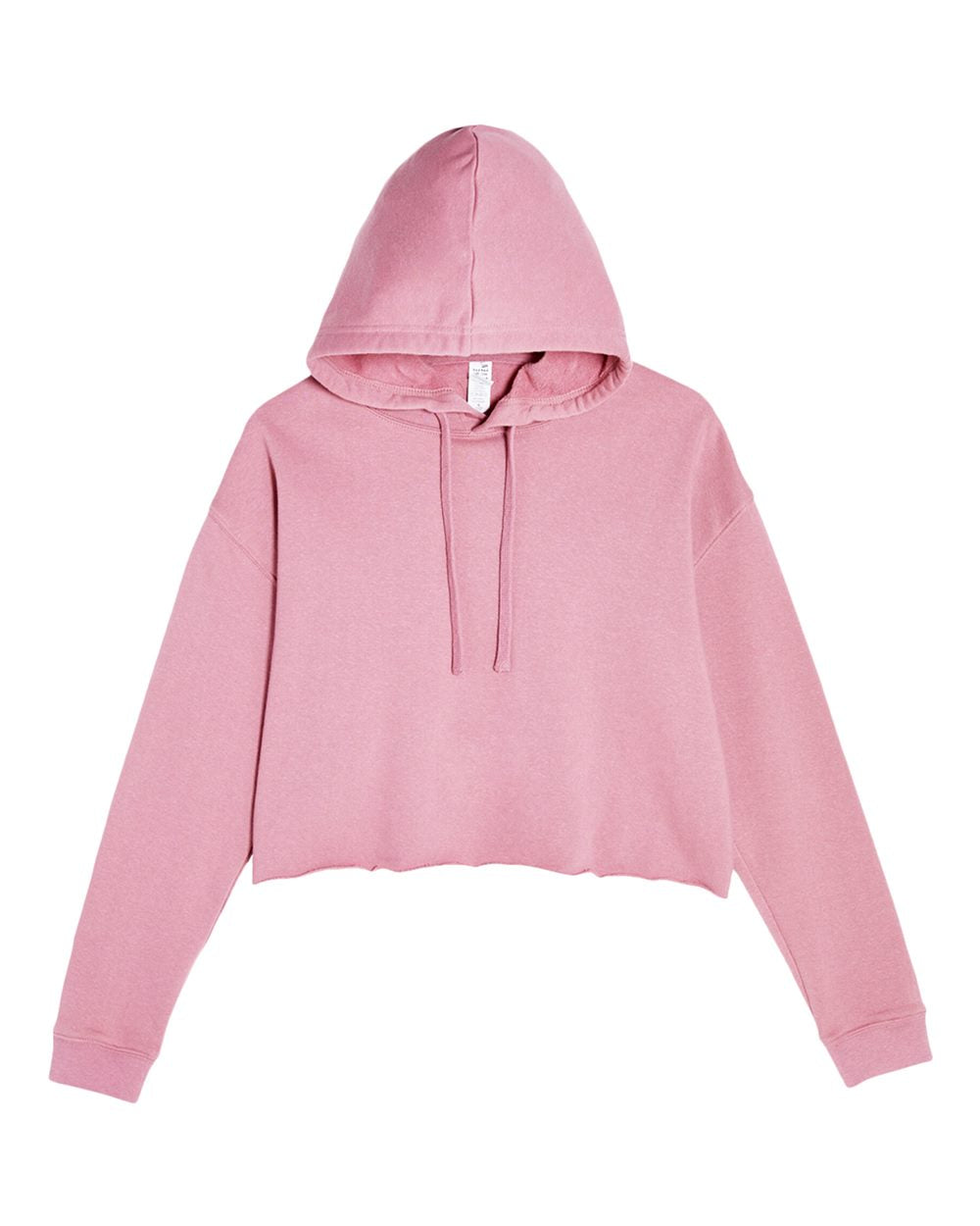 Womens Cropped Fleece Hooded Sweatshirt