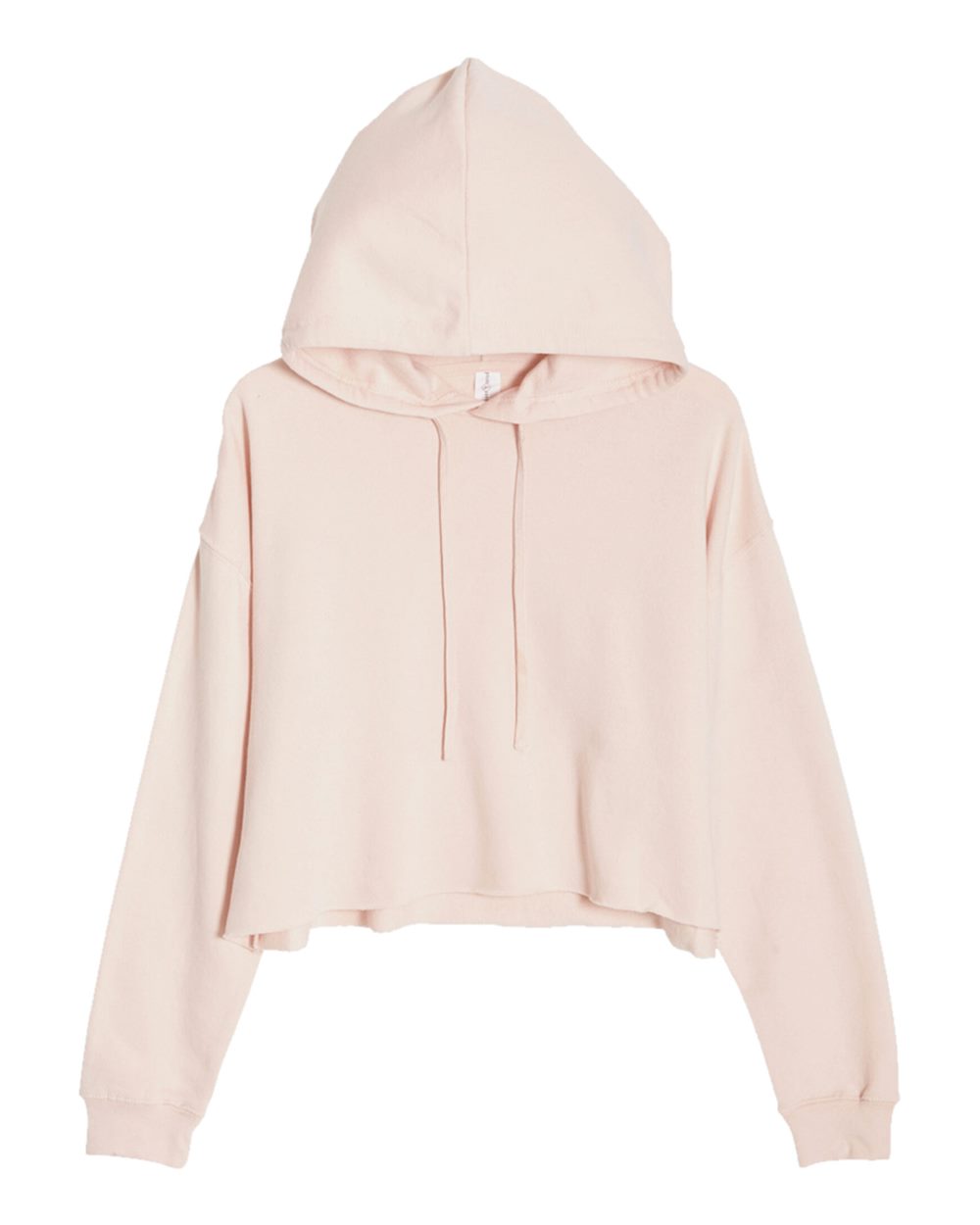 Womens Cropped Fleece Hooded Sweatshirt