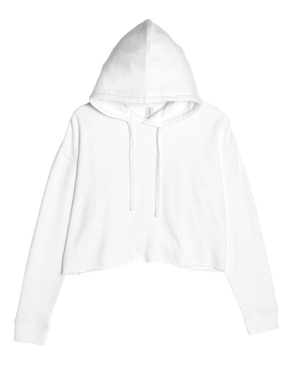 Womens Cropped Fleece Hooded Sweatshirt