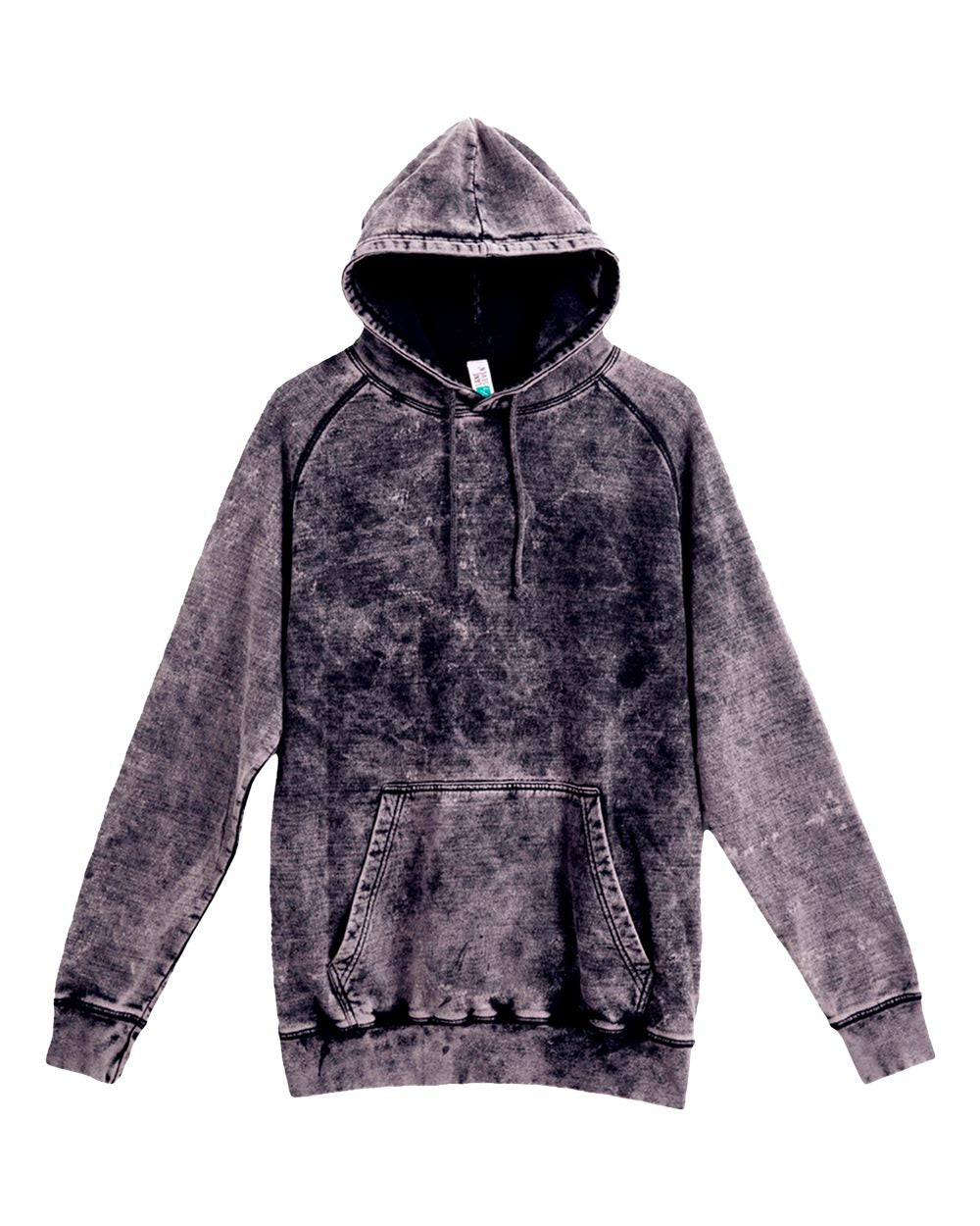 Vintage Washed Raglan Sleeve Hooded Sweatshirt