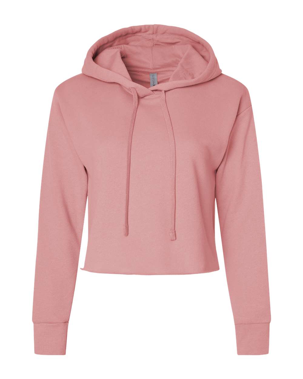 Women’s Sueded Raw Edge Cropped Fleece Hoodie