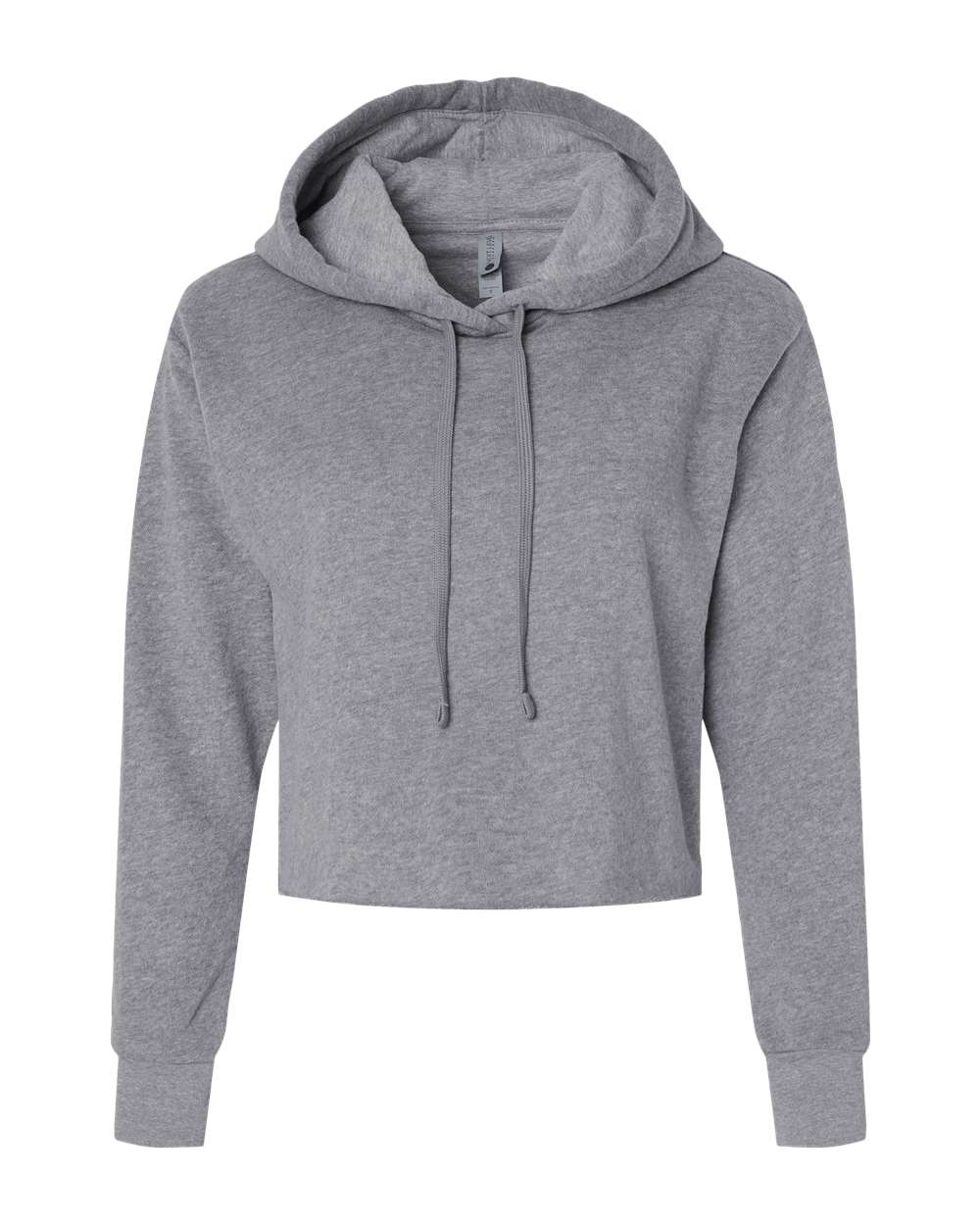 Women’s Sueded Raw Edge Cropped Fleece Hoodie