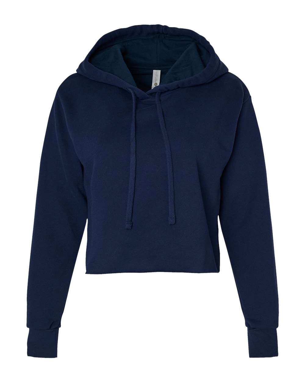 Women’s Sueded Raw Edge Cropped Fleece Hoodie