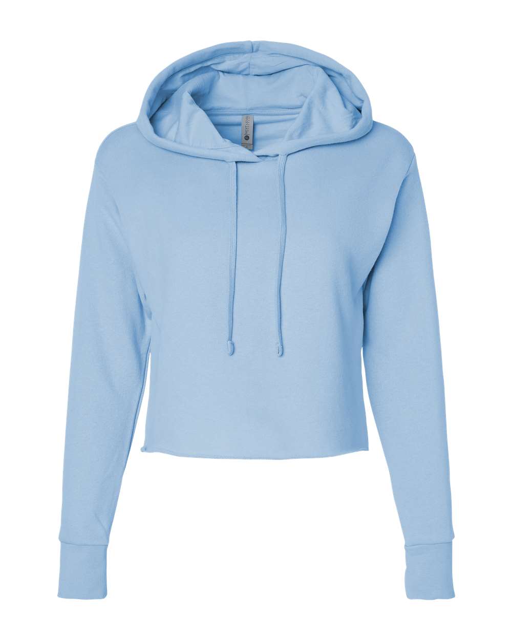 Women’s Sueded Raw Edge Cropped Fleece Hoodie