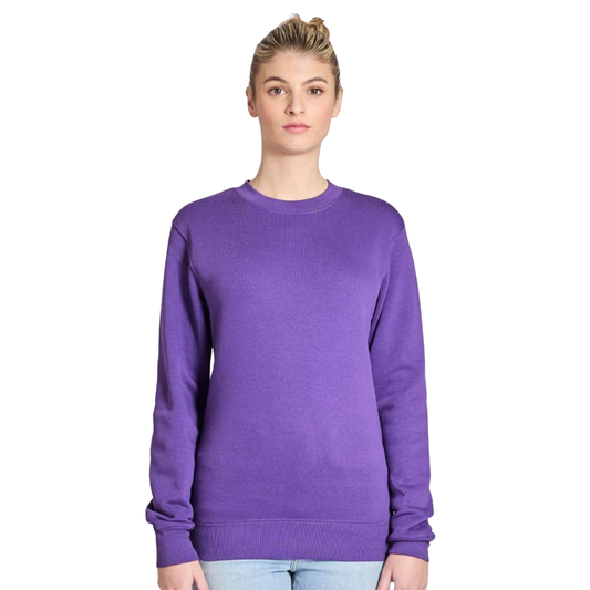Soft Cotton Blend Crewneck Sweatshirt Unisex Fit