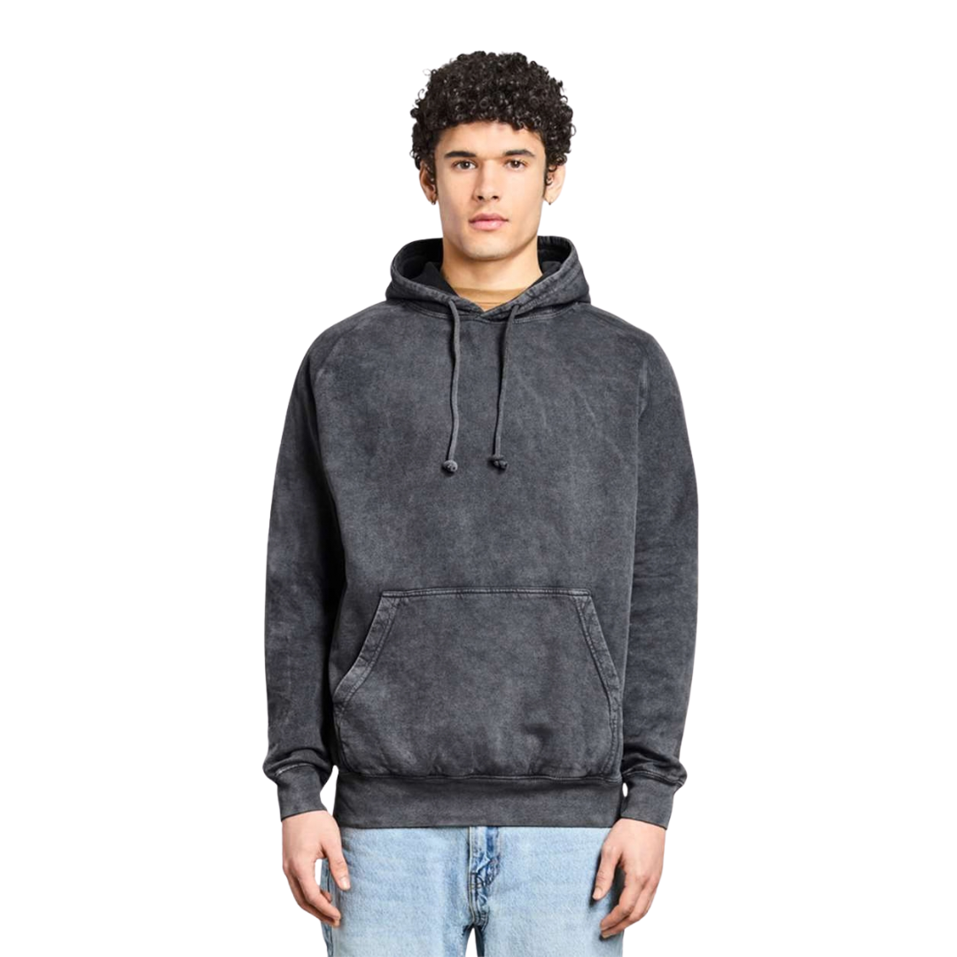 Vintage Washed Raglan Sleeve Hooded Sweatshirt