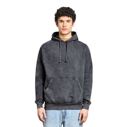 Vintage Washed Raglan Sleeve Hooded Sweatshirt