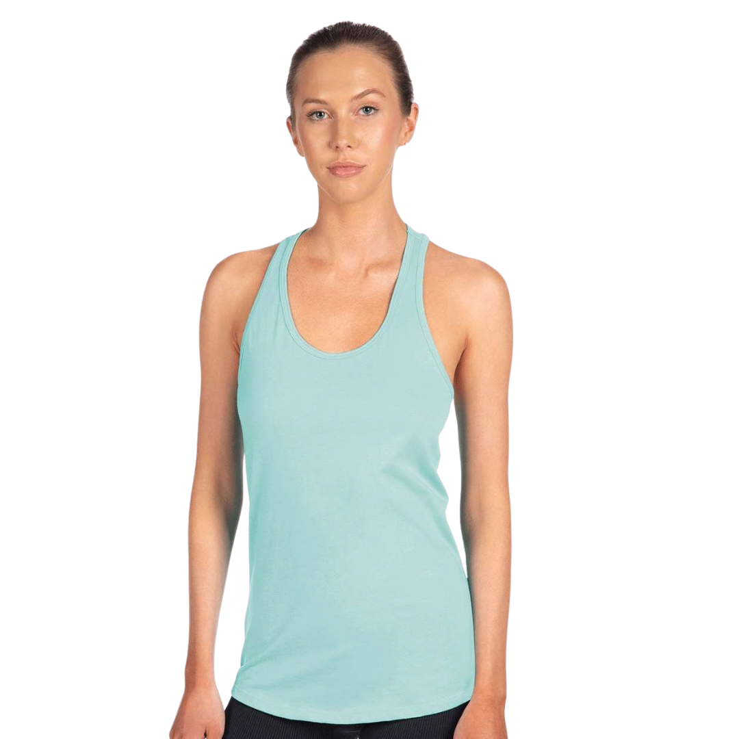 Womens Ideal Racerback Tank Soft Cotton Blend