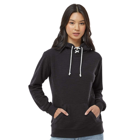 Women’s French Terry Lace-Up Scuba Hooded Sweatshirt
